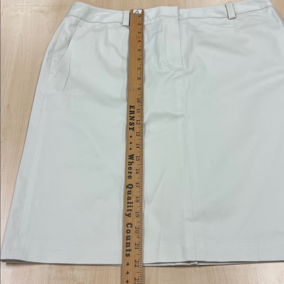 New Brooks Brothers 346 Stretch Light Khaki Chino Neutral Straight Skirt 14 - Picture 5 of 6